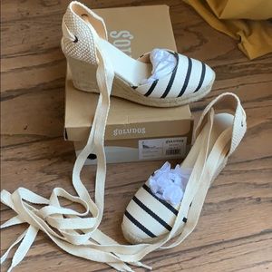 Soludos Striped Wedge Espadrille